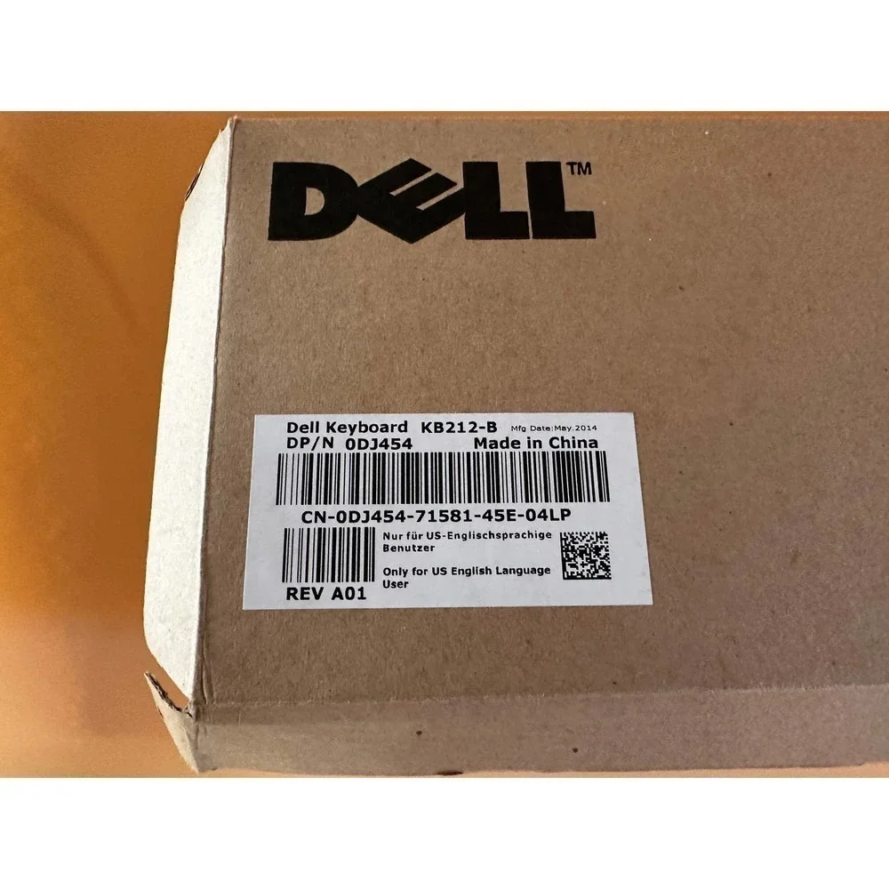 NEW Genuine DELL KB212-B 0DJ454 104-Key USB Quiet Computer Keyboard (Black) NIB